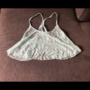 PINK Cropped Swing Tank Swim Cover